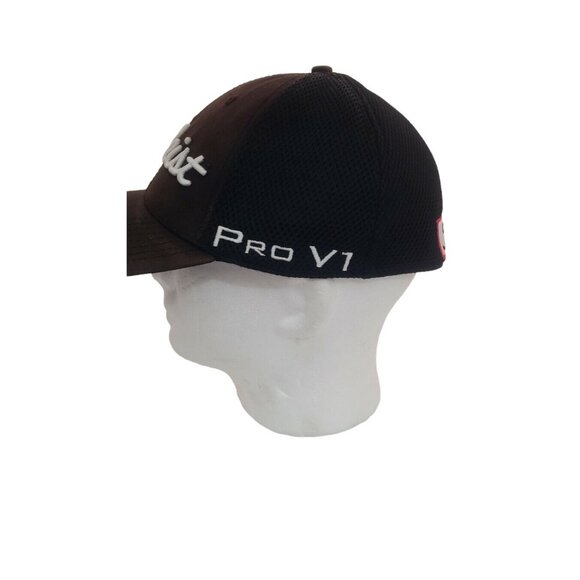 Titleist Pro V1 Ball Cap Hat Fitted S/M Golf Cap Black - Picture 5 of 9